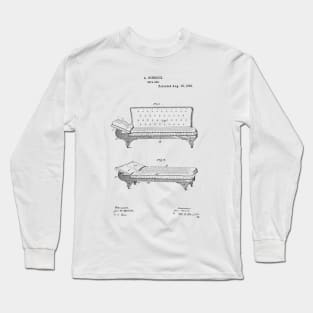 Sofa bed Vintage Patent Hand Drawing Long Sleeve T-Shirt